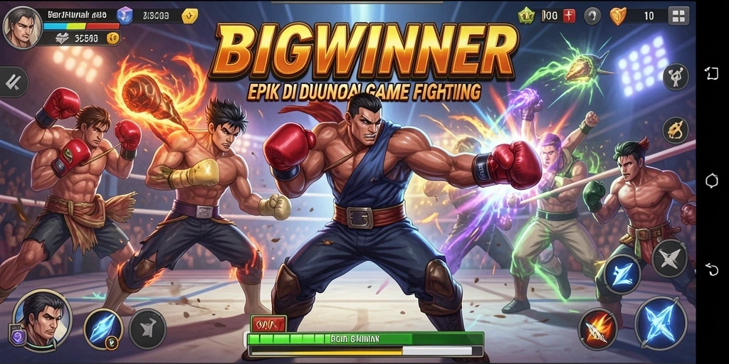 Tangkapan layar menunjukkan aksi pertarungan mendebarkan dari BIGWINNER.