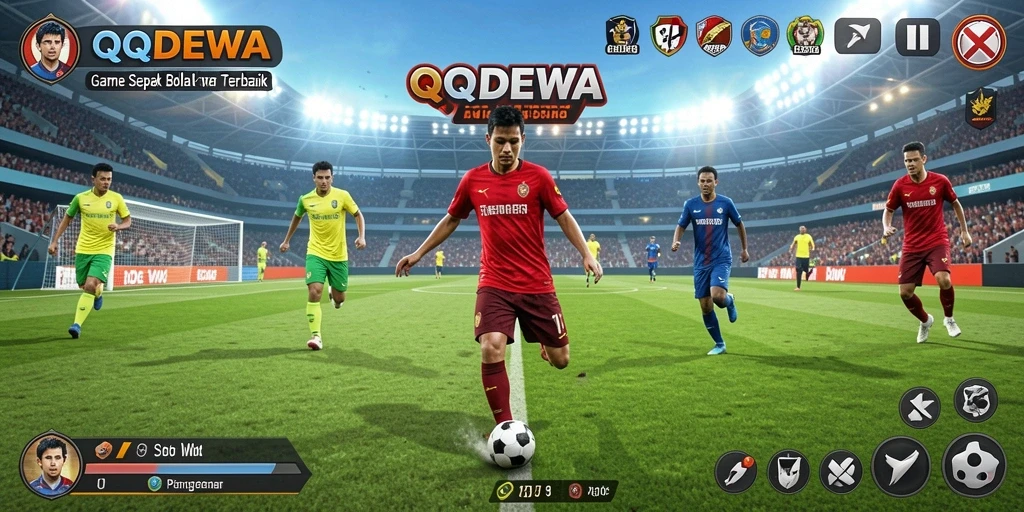 Tampilan gameplay sepak bola yang menarik di QQDEWA.